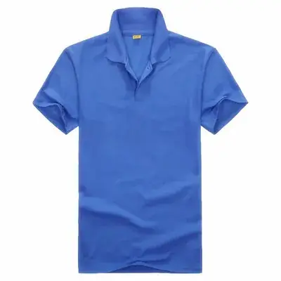 Lapel T-Shirt Red 100% Cotton Men Women