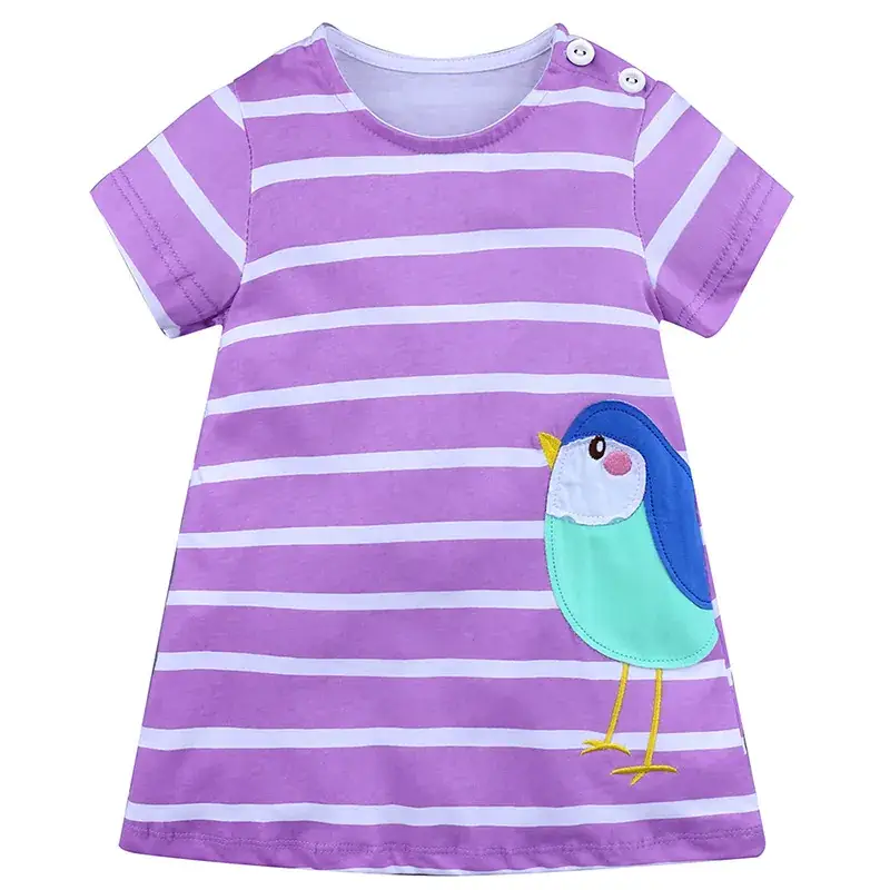 Girls Striped T-Shirt with Heart Embroidery Pink - Image 5