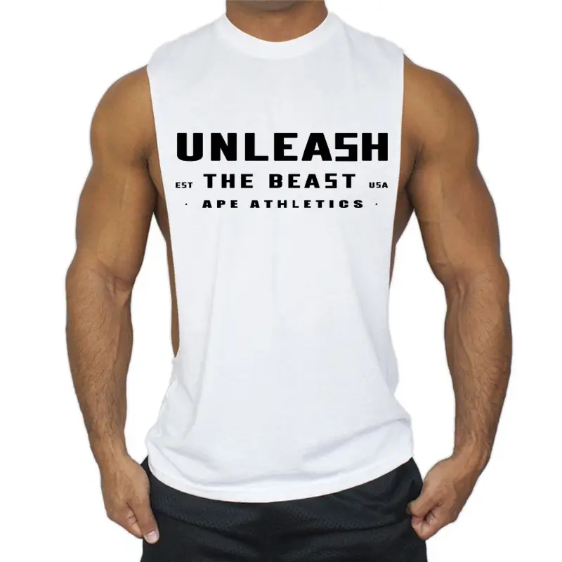 Men's Red Unleash Fitness Vest Sleeveless Sports T-Shirt - Image 2