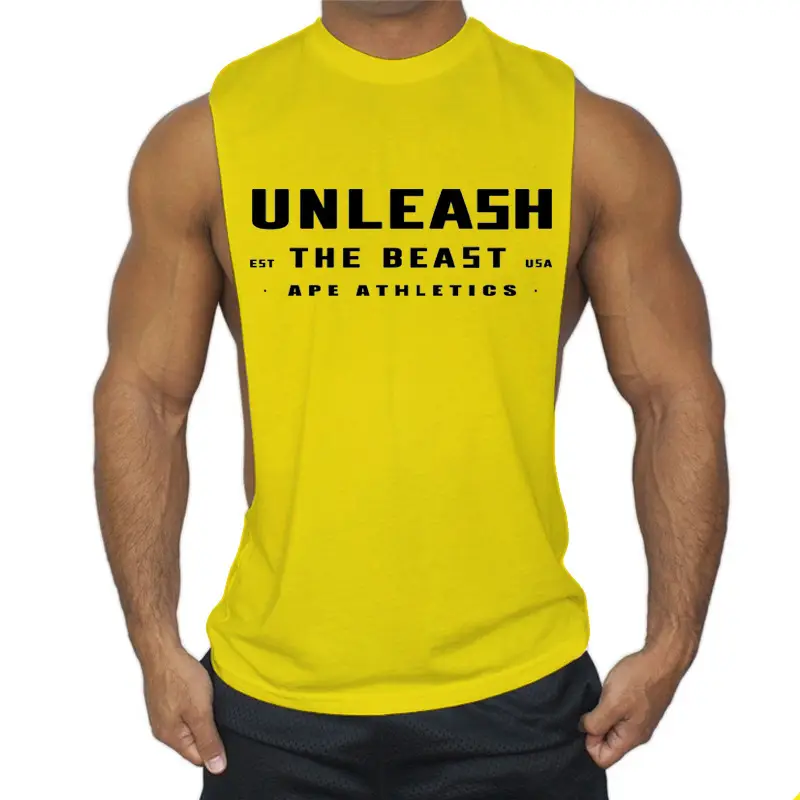 Men's Red Unleash Fitness Vest Sleeveless Sports T-Shirt - Image 5