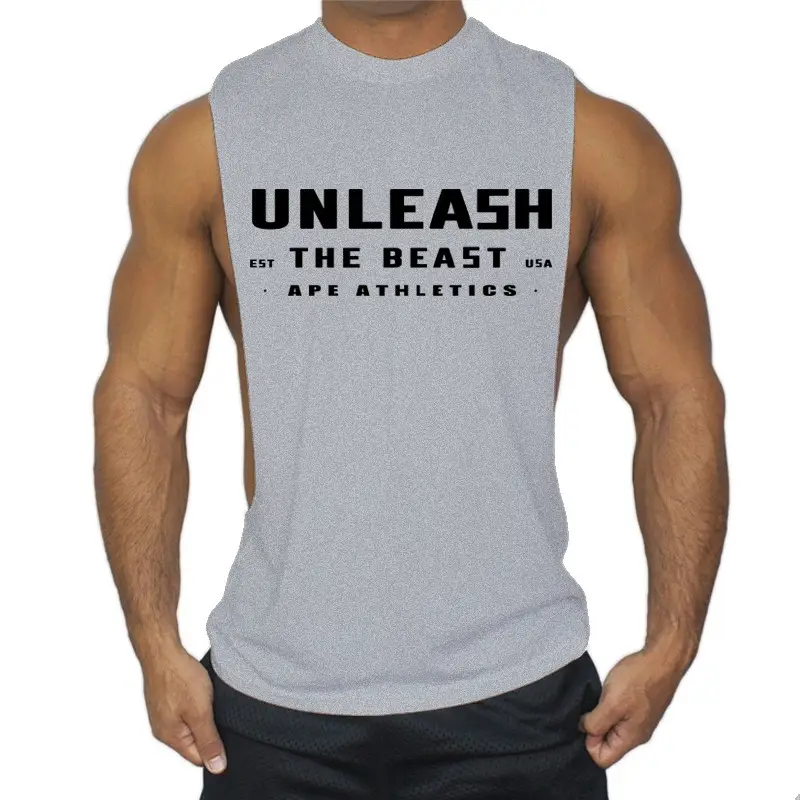 Men's Red Unleash Fitness Vest Sleeveless Sports T-Shirt - Image 3