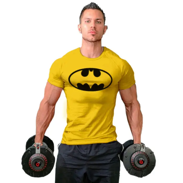 Men Batman Crossfit T-Shirt Red Black Gym Wear - Image 32