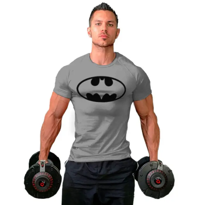 Men Batman Crossfit T-Shirt Red Black Gym Wear — feature 10