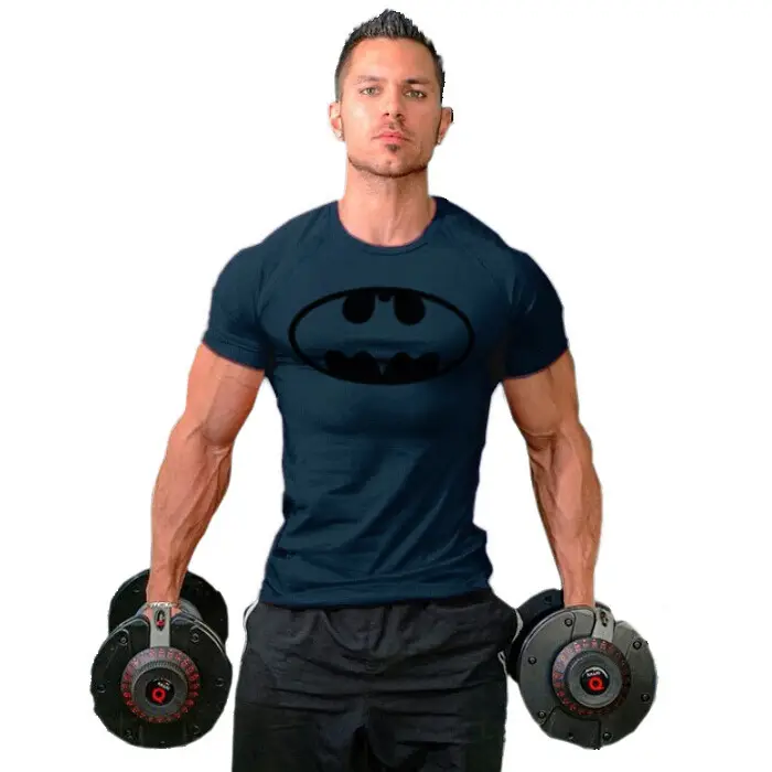 Men Batman Crossfit T-Shirt Red Black Gym Wear — feature 13