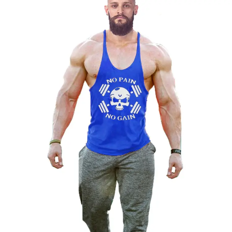 Men No Pain No Gain Yellow Cross Body Vest - Image 7