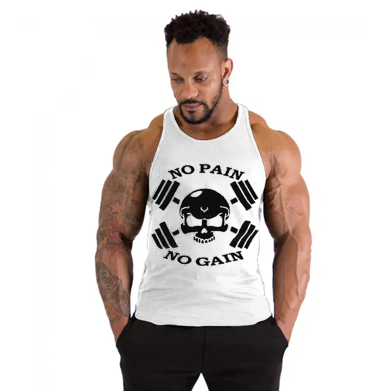 Men No Pain No Gain Yellow Cross Body Vest — feature 2