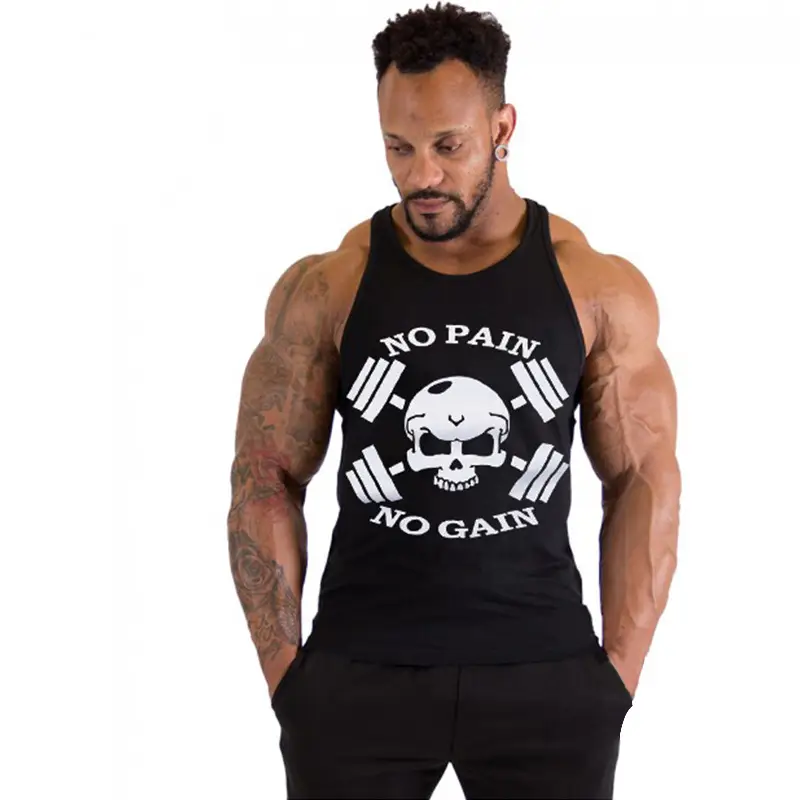 Men No Pain No Gain Yellow Cross Body Vest — feature 3