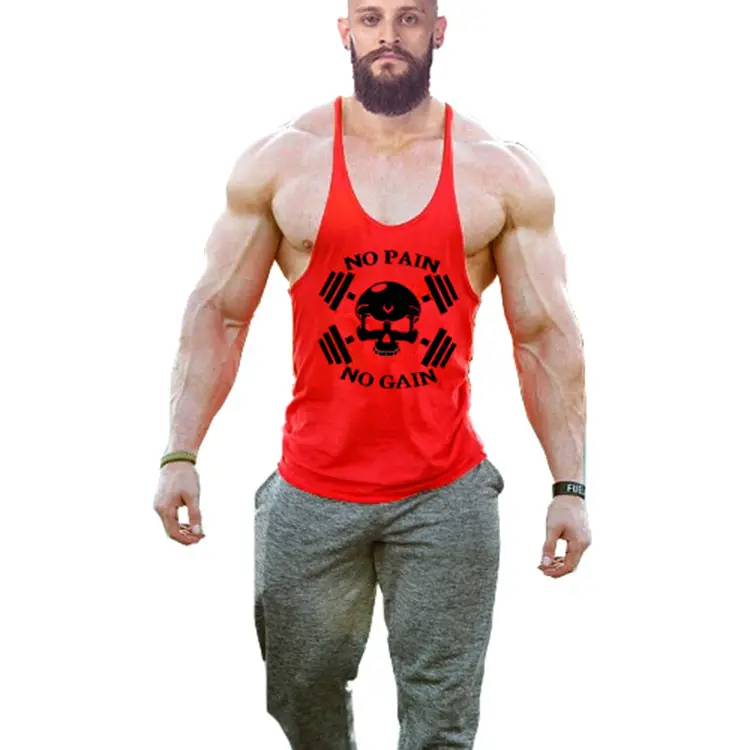 Men No Pain No Gain Yellow Cross Body Vest - Image 5