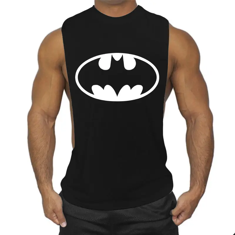 Men's Red Batman Sleeveless Fitness Vest - Image 19