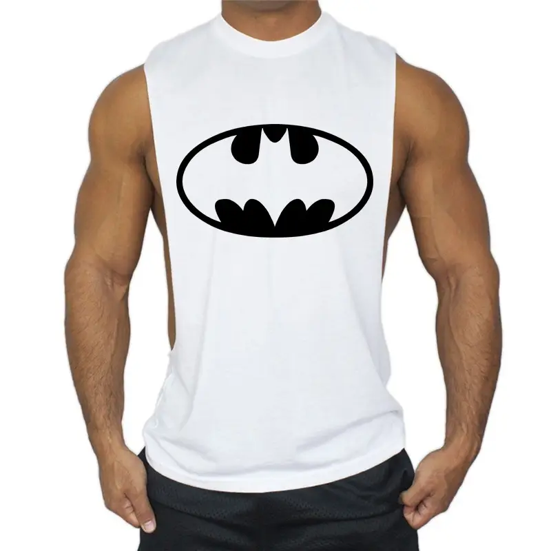 Men's Red Batman Sleeveless Fitness Vest - Image 22