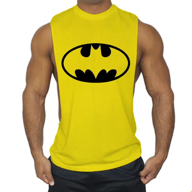 Men's Red Batman Sleeveless Fitness Vest - Image 11