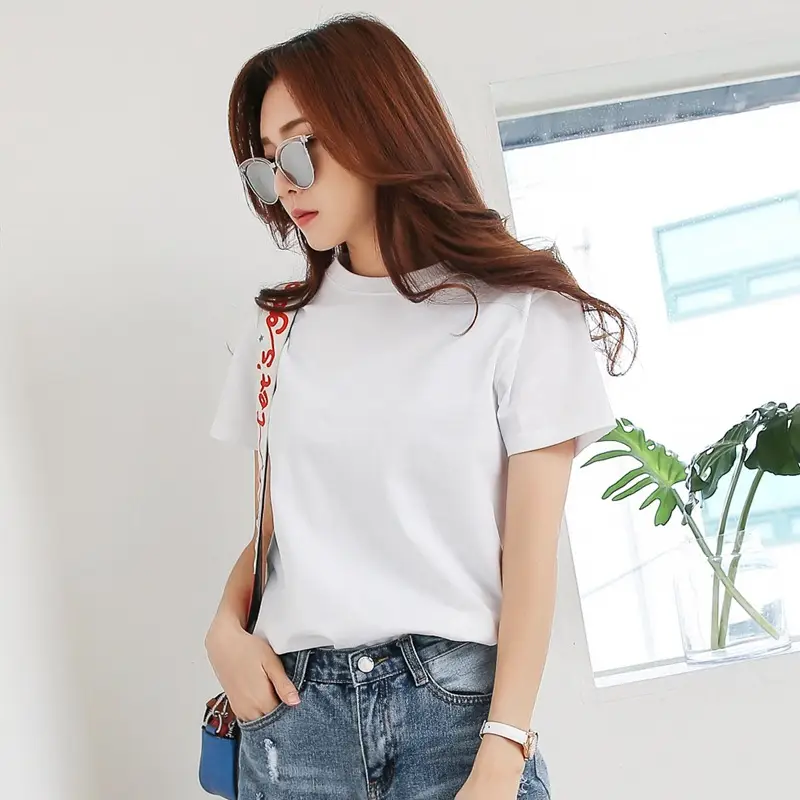 White Heavy Cotton T-Shirt for Men Women Plus Size - Image 4