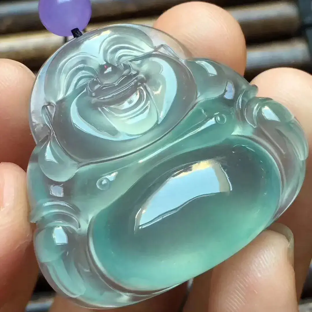 Jade Laughing Buddha Water Pendant Wholesale - Image 5