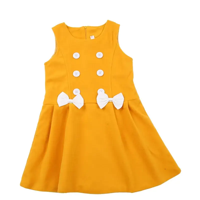Girls Sleeveless Vest Skirt Chiffon Suit Navy Blue