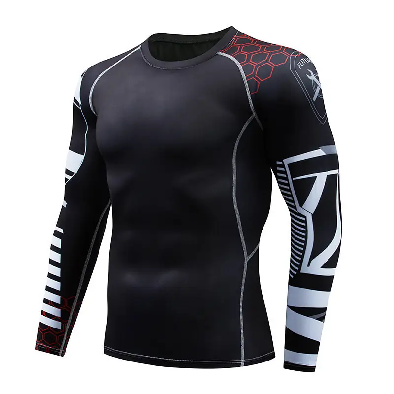 Men's Quick-Drying Fitness Arm T-Shirt White Yellow Black - Image 26