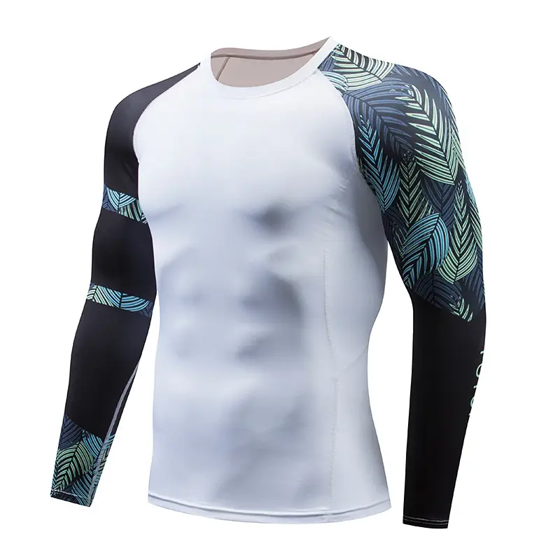 Men's Quick-Drying Fitness Arm T-Shirt White Yellow Black - Image 14