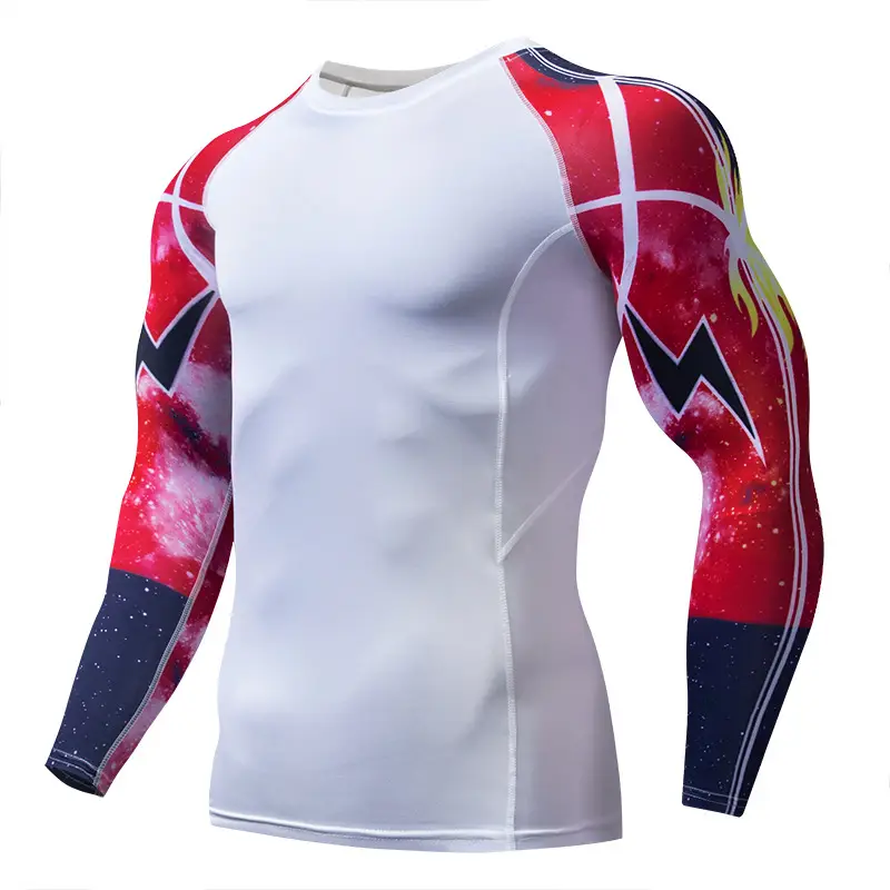 Men's Quick-Drying Fitness Arm T-Shirt White Yellow Black - Image 16