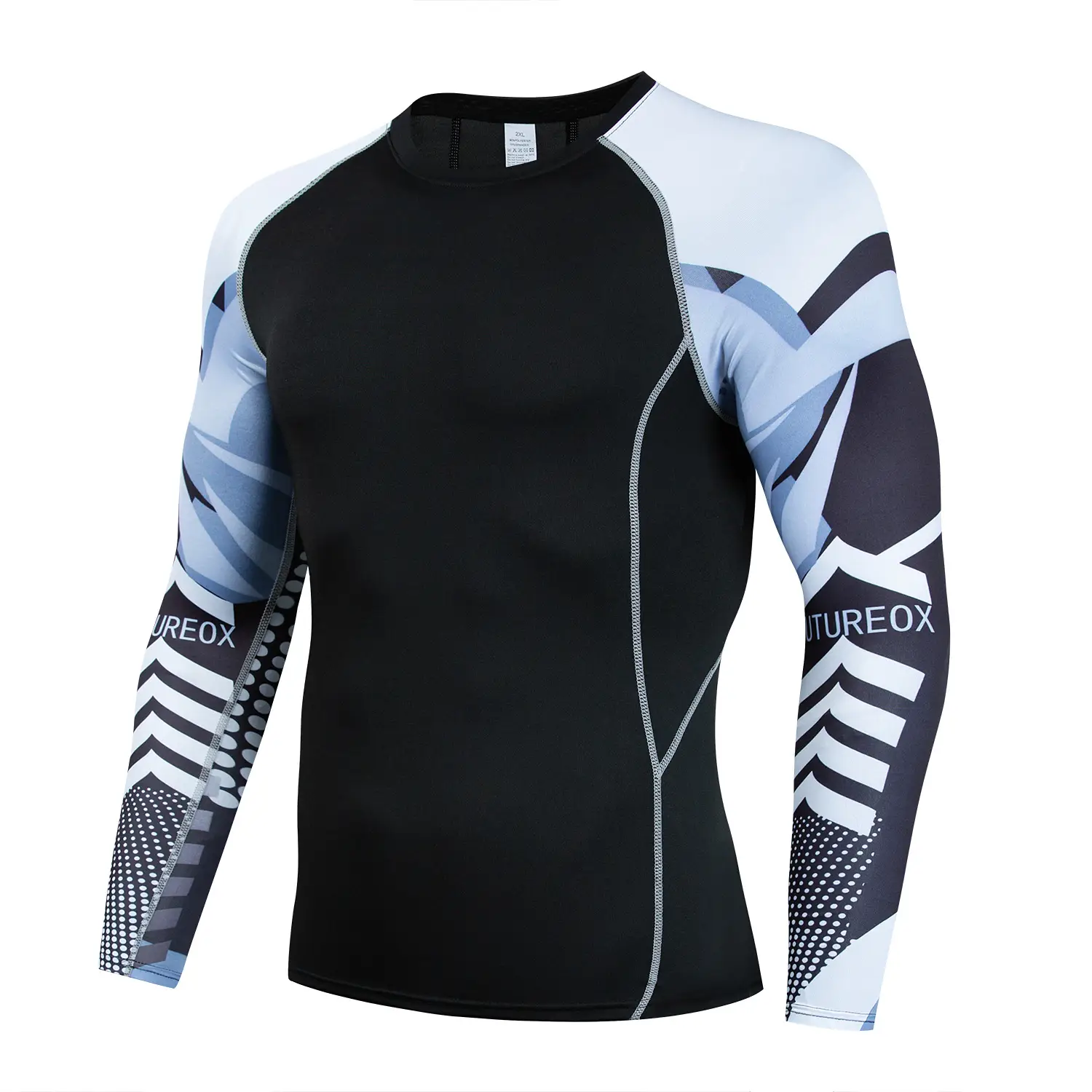 Men's Quick-Drying Fitness Arm T-Shirt White Yellow Black - Image 23