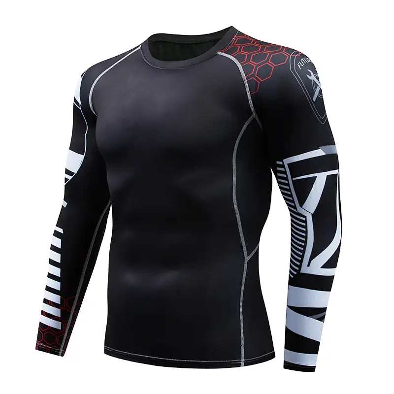 Men's Quick-Drying Fitness Arm T-Shirt White Yellow Black - Image 5