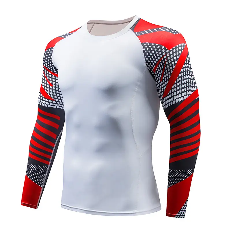 Men's Quick-Drying Fitness Arm T-Shirt White Yellow Black - Image 6