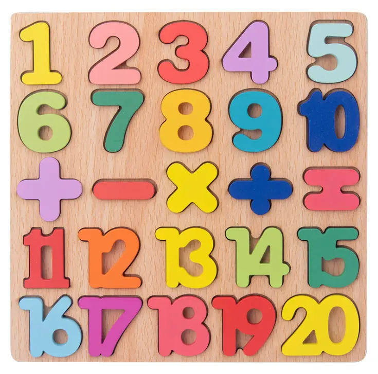 3D Wooden Jigsaw Puzzle Number & Letter for Kids - Image 2