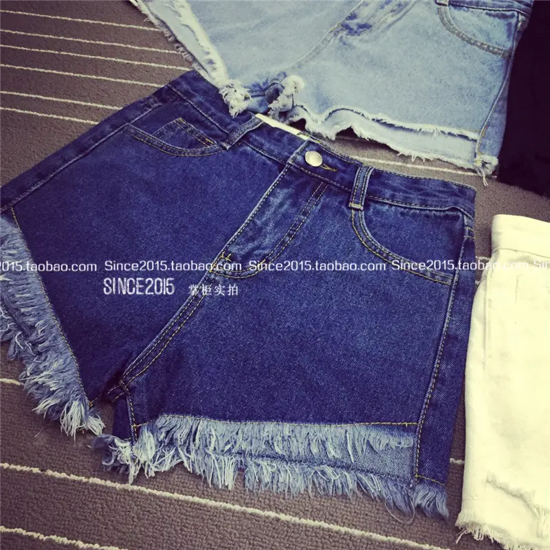 Korean Style High Waist Denim Shorts Women Summer Large — feature 13