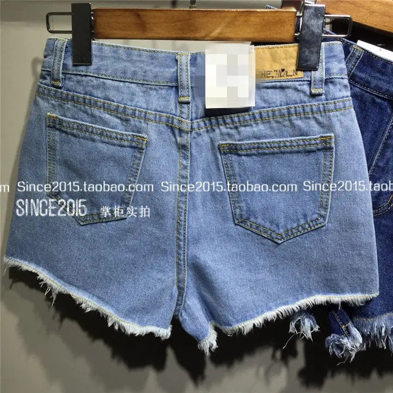 Korean Style High Waist Denim Shorts Women Summer Large — feature 16