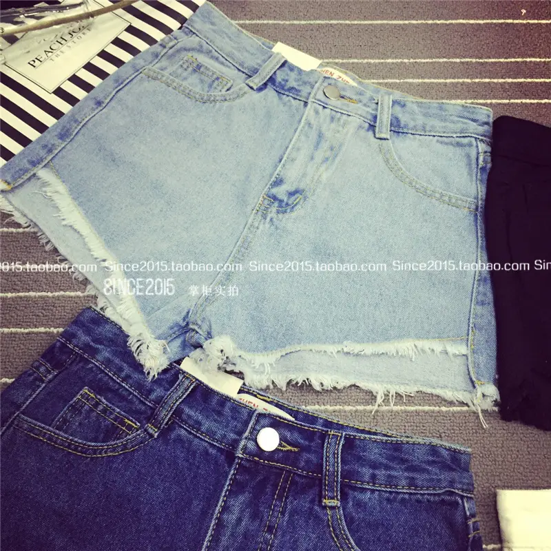 Korean Style High Waist Denim Shorts Women Summer Large — feature 18