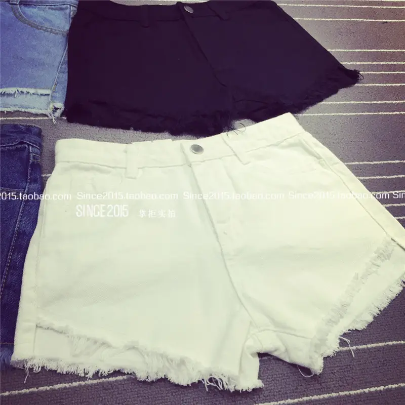 Korean Style High Waist Denim Shorts Women Summer Large — feature 19