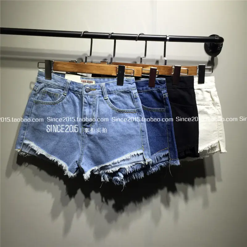 Korean Style High Waist Denim Shorts Women Summer Large — feature 20