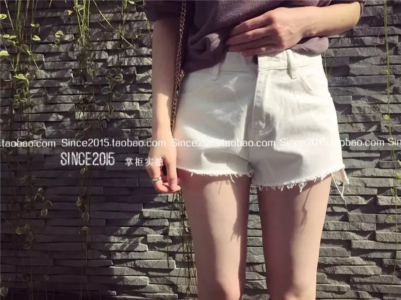Korean Style High Waist Denim Shorts Women Summer Large — feature 5