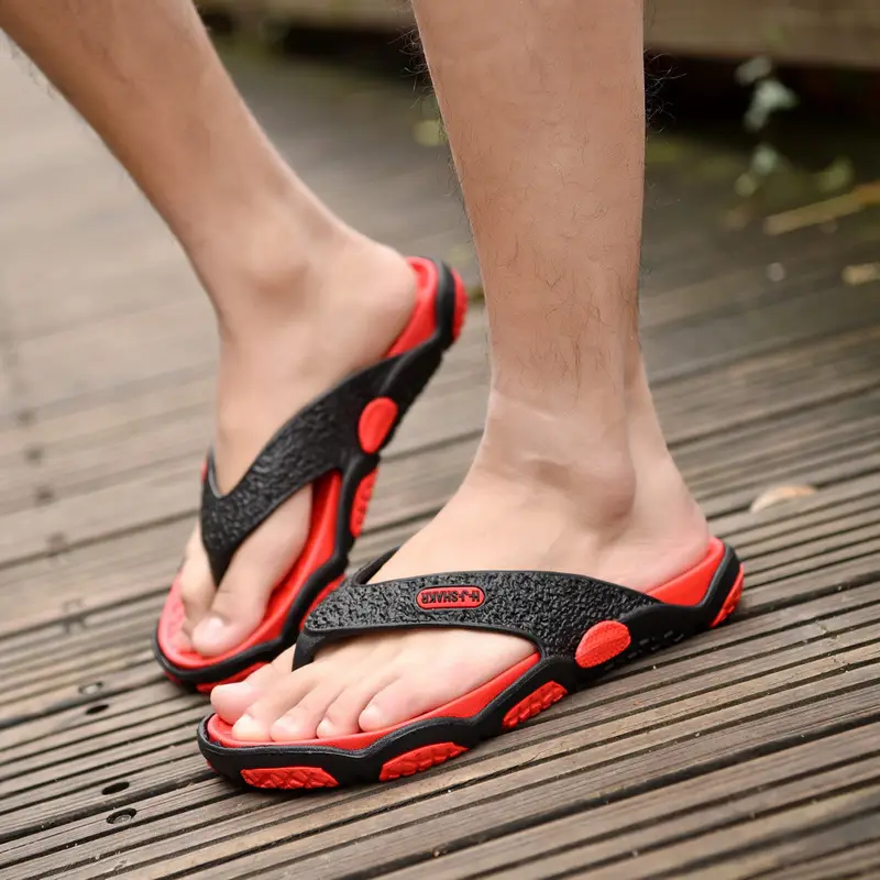 2020 Summer Men Green Beach Flip Flops Large