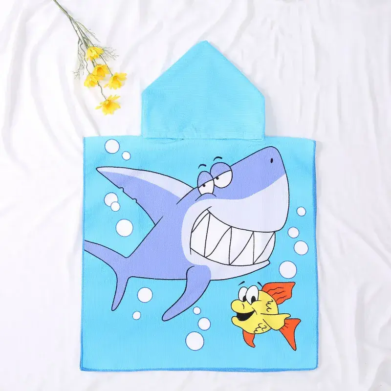 Kids Bath Towel Cape with Treasure Design - Image 8