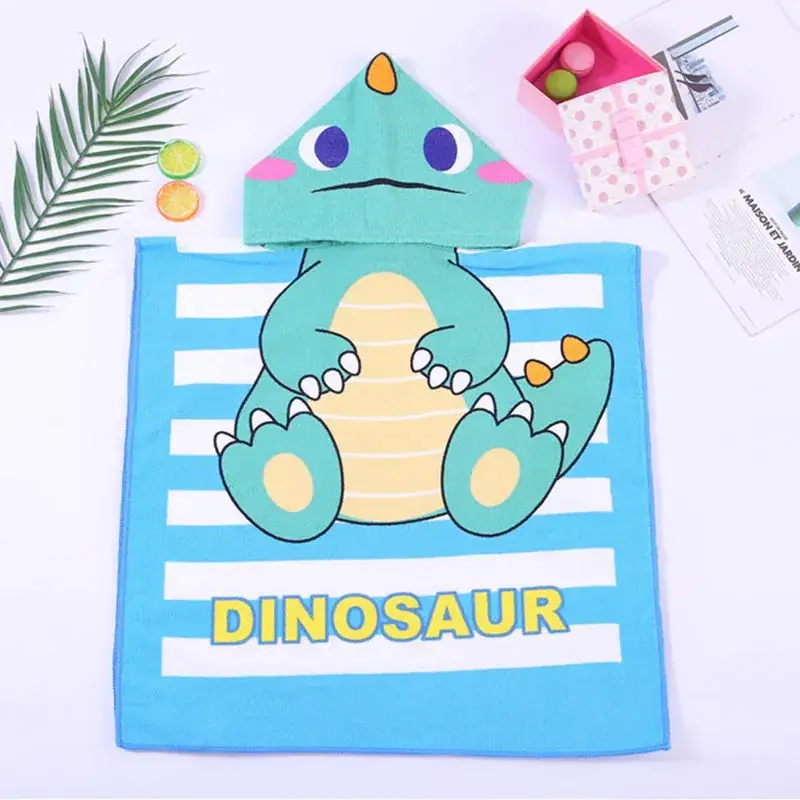 Kids Bath Towel Cape with Treasure Design - Image 18