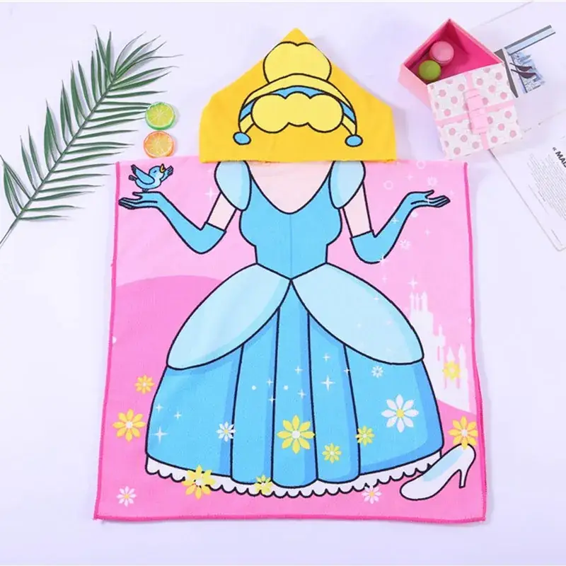 Kids Bath Towel Cape with Treasure Design - Image 19