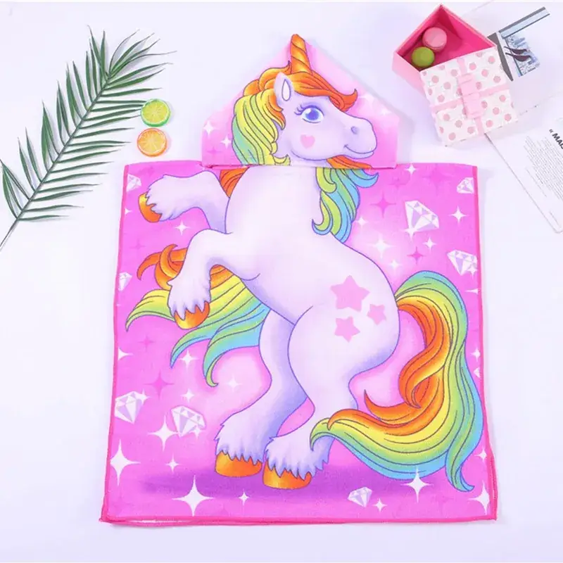 Kids Bath Towel Cape with Treasure Design - Image 20