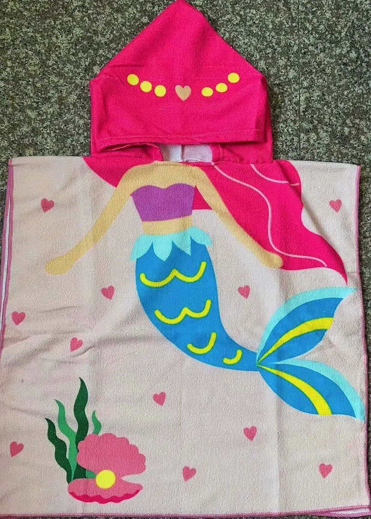 Kids Bath Towel Cape with Treasure Design - Image 30