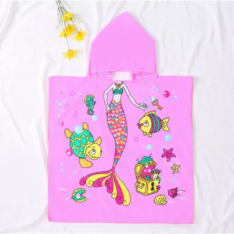 Kids Bath Towel Cape with Treasure Design - Image 5