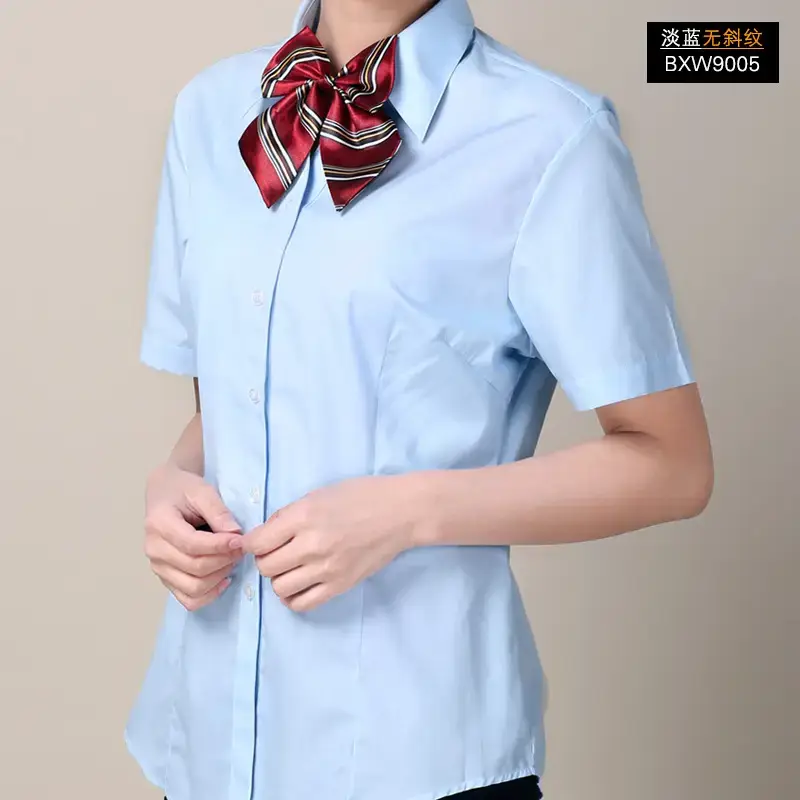 Women's V-Neck Slim Fit White Embroidered Shirt - Image 5