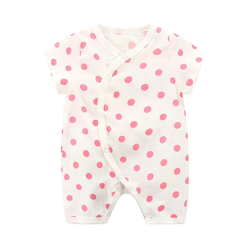 Baby Romper Red Striped Gauze Jumpsuit - Image 7