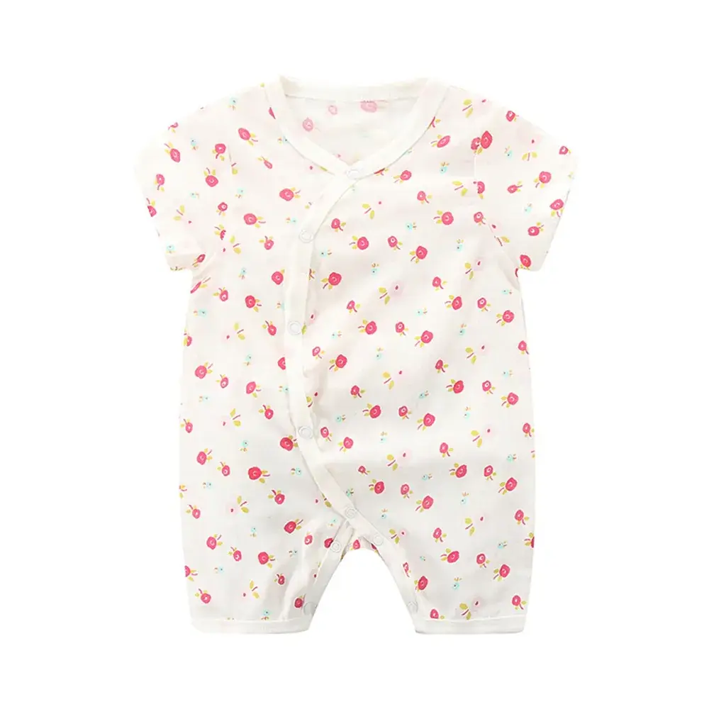 Baby Romper Red Striped Gauze Jumpsuit - Image 8