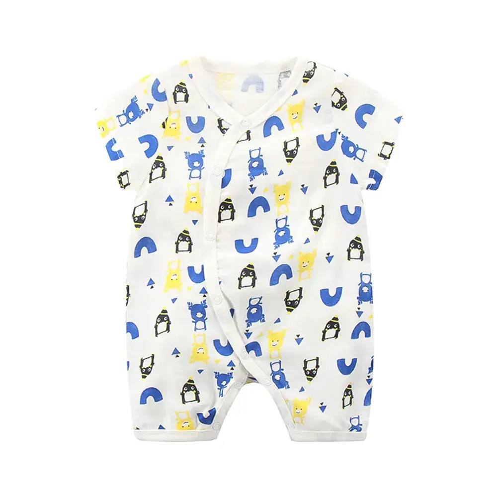 Baby Romper Red Striped Gauze Jumpsuit - Image 9