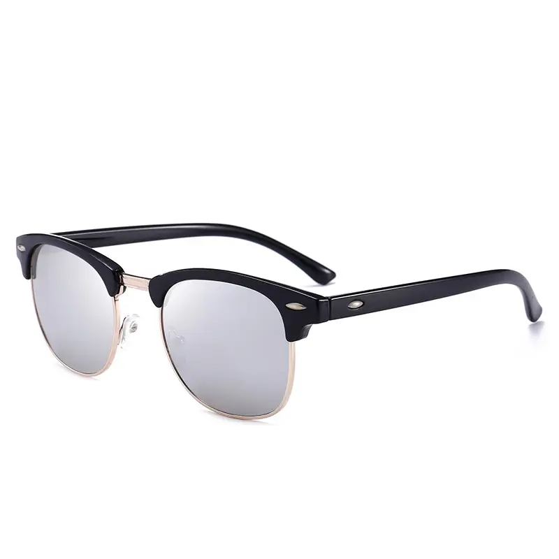 Retro Polarized Driving Sunglasses for Men Blue Lens