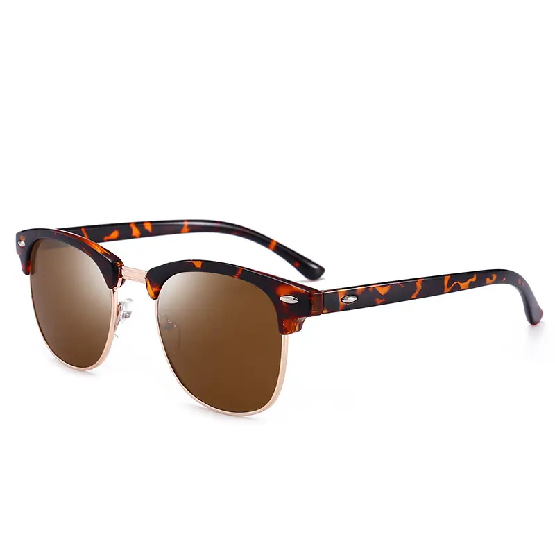 Retro Polarized Driving Sunglasses for Men Blue Lens