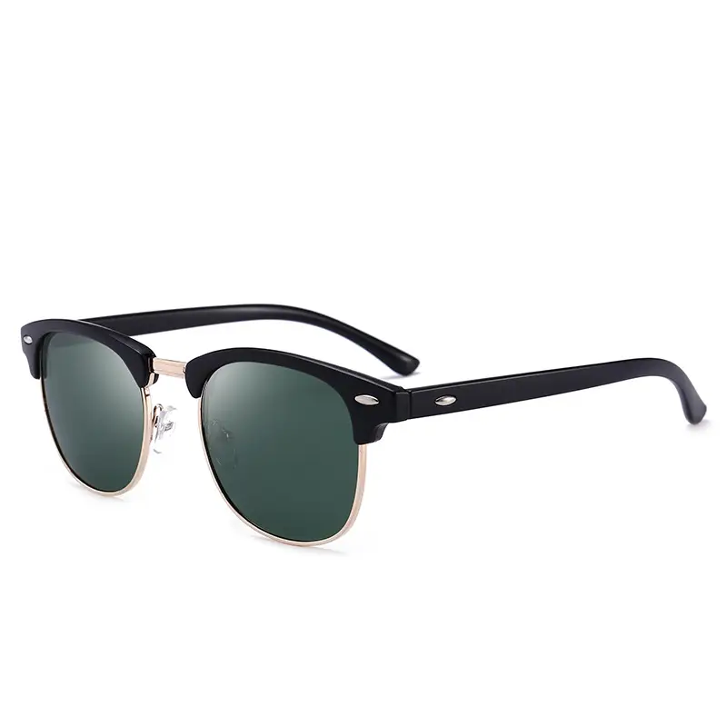Retro Polarized Driving Sunglasses for Men Blue Lens
