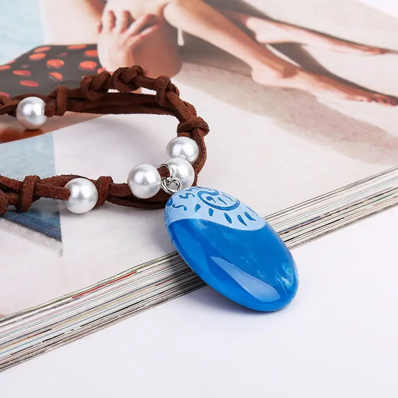 Blue Moon Moon Pendant Necklace for Girls