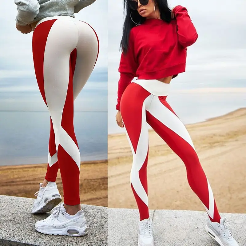 Women's 2019 Digital Print Sports Pants Blue White