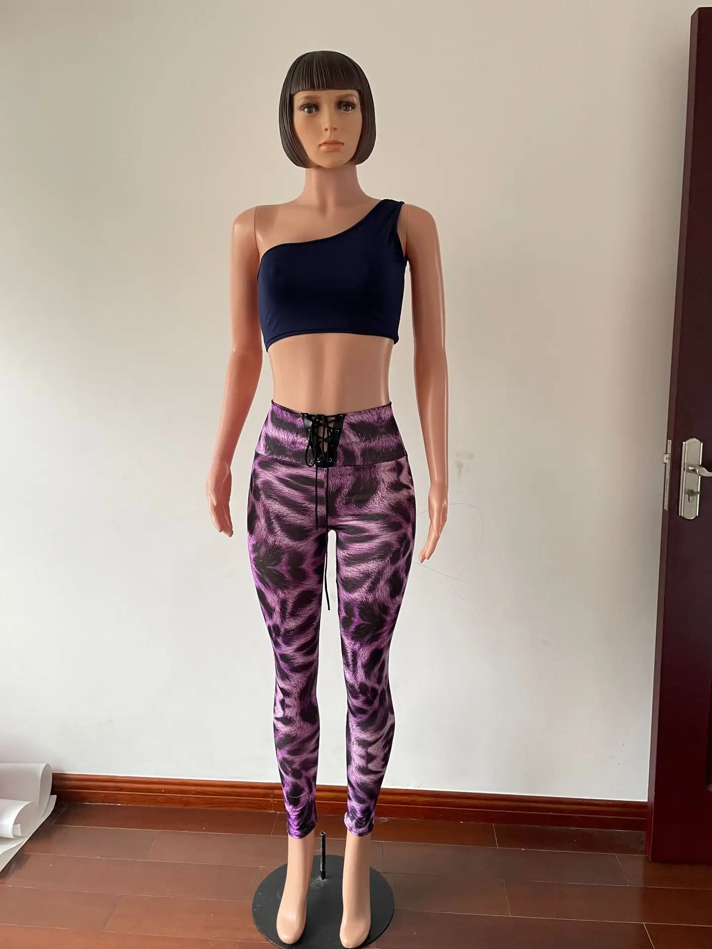 Black High Waist Belly Contraction Tightens Leggings L2029 - Image 2