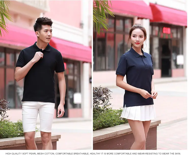 Men Black Polo T-Shirt Short Sleeve Lapel — feature 23
