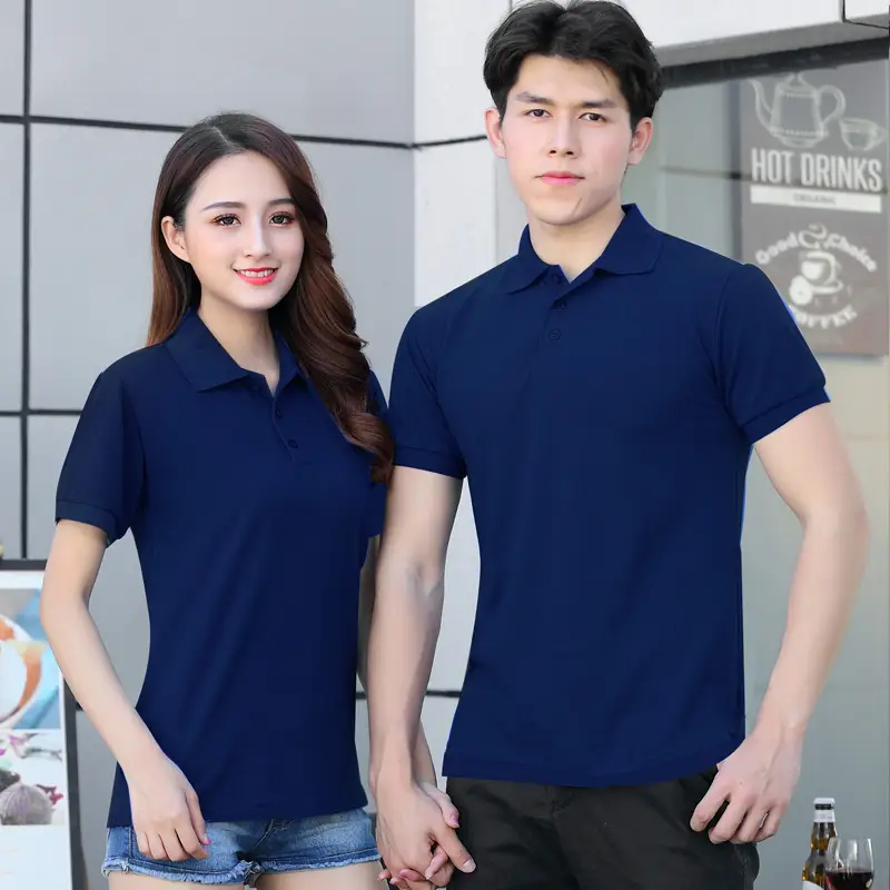 Men Black Polo T-Shirt Short Sleeve Lapel - Image 11